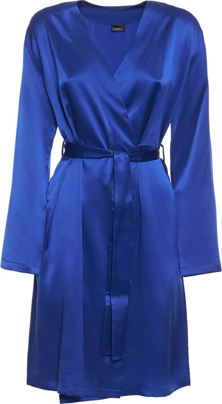 Silk satin robe