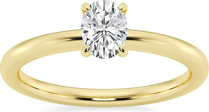 Build Your Own Collection 14K Yellow Gold & Lab Grown Oval Diamond Solitaire Engagement Ring