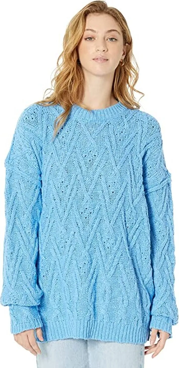 Free People Isla Cable Tunic (Marine) Women's Clothing