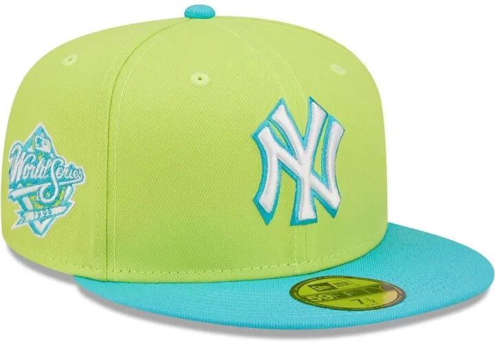 Men's New Era Green New York Yankees 1999 World Series Cyber Vice 59FIFTY Fitted Hat