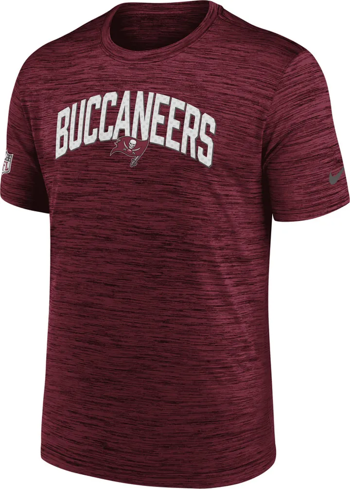 Nike Men's Dri-FIT Velocity Athletic Stack (NFL Tampa Bay Buccaneers) T-Shirt in Red