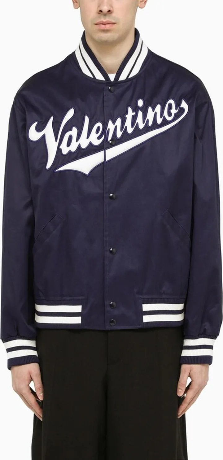 Indigo Cotton Bomber Jacket