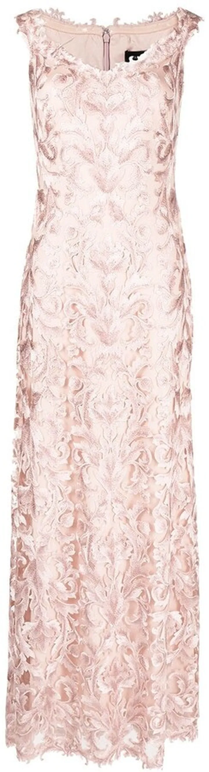 Bellows embroidered tulle gown