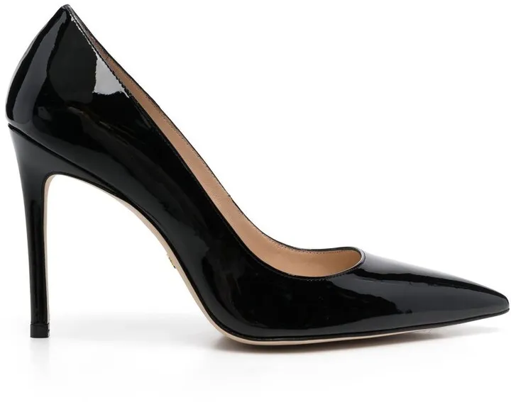 Stuart 100mm leather pumps