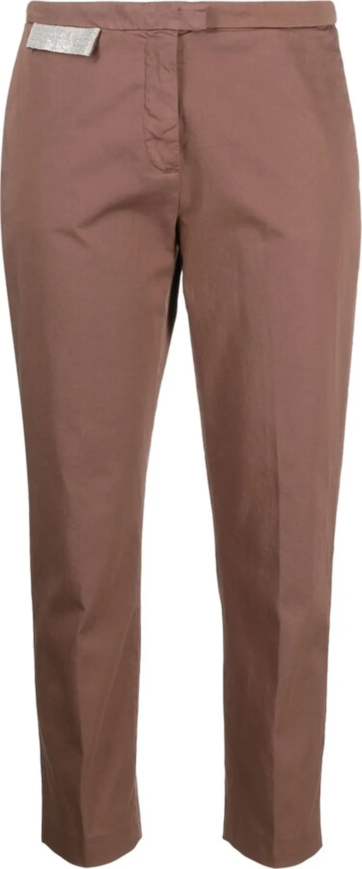 Cropped Slim-Fit Trousers