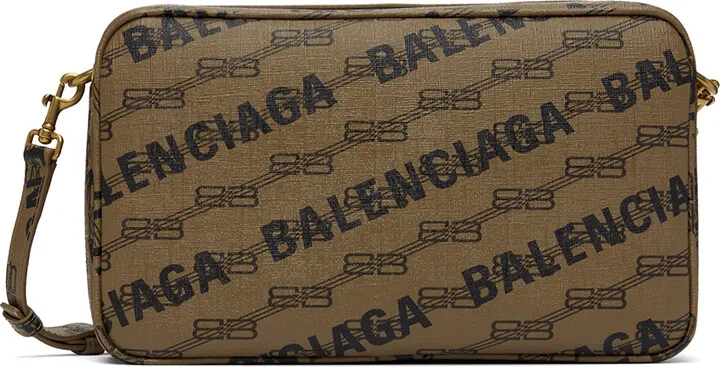 Balenciaga Brown Small BB Monogram Camera Bag