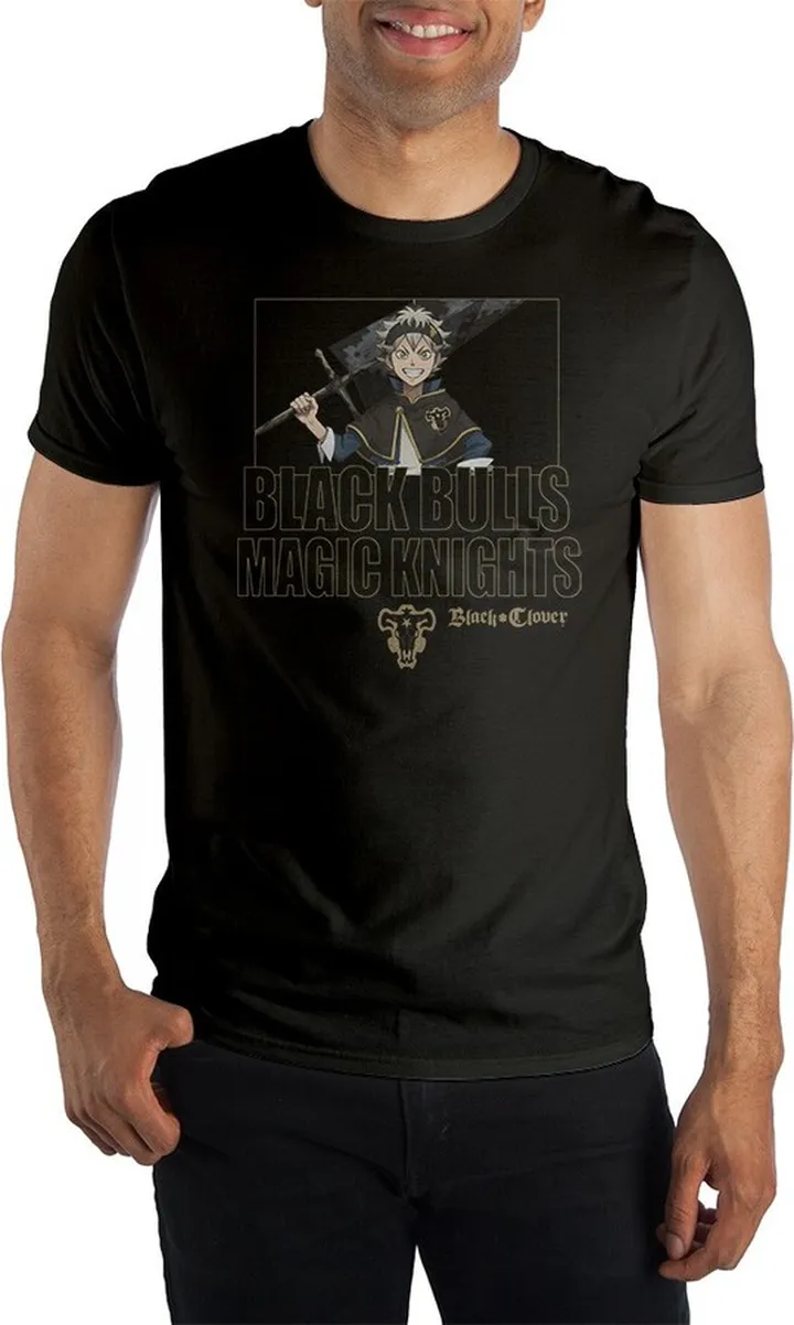 Black Clover Anime Cartoon Luck Voltia Character Black Graphic Tee -XL