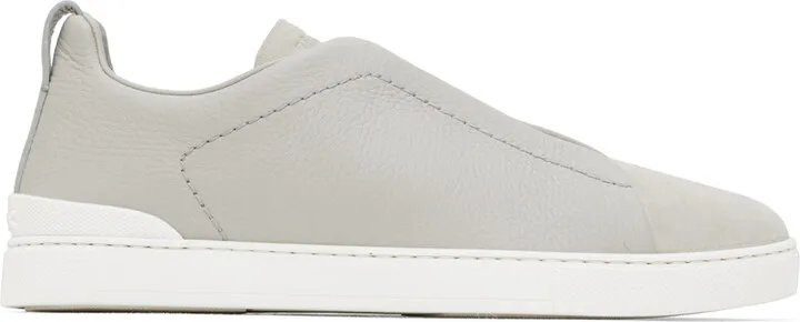 ZEGNA SSENSE Exclusive Gray Triple Stitch Sneakers