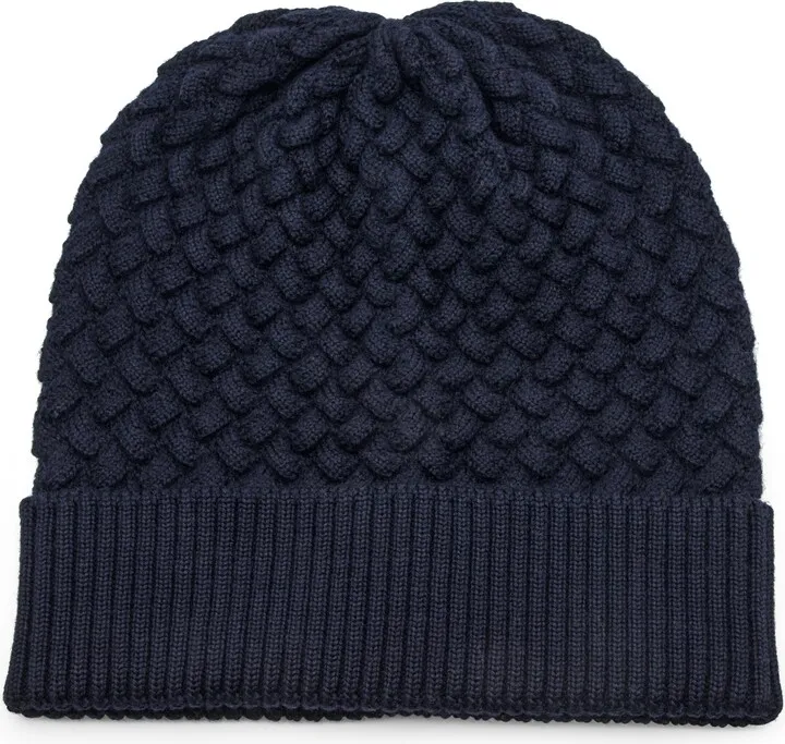 Bottega Veneta Navy Wool Cold Weather Hat 500396-4V206-4002