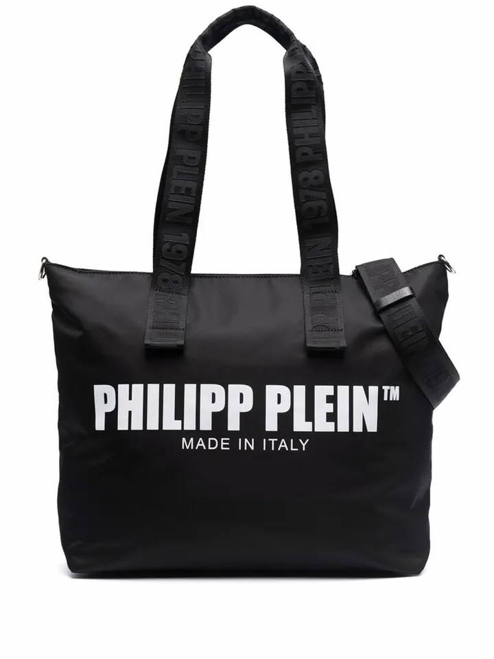 Logo-Print Large Cotton Tote Bag