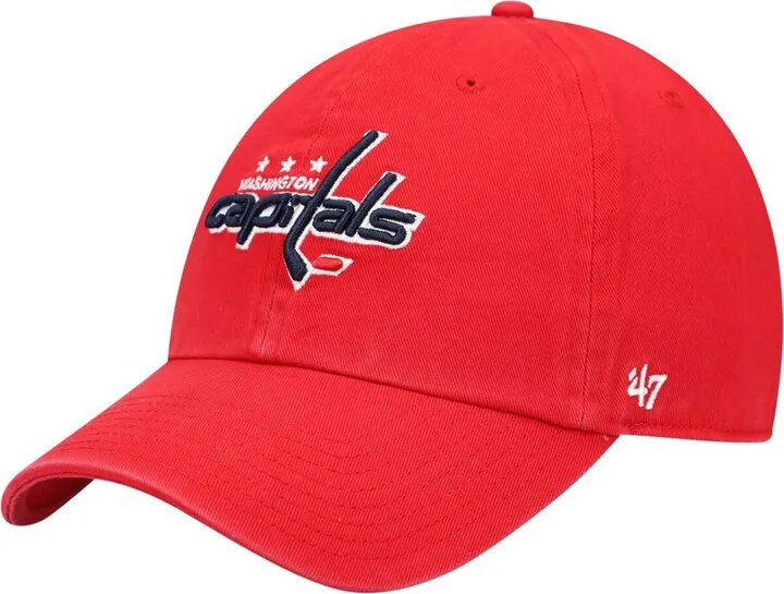 Men's Red Washington Capitals Team Clean Up Adjustable Hat