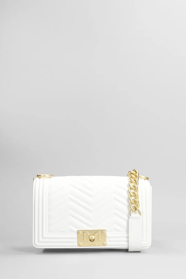 Flat S Manhattan Shoulder Bag In White Pvc