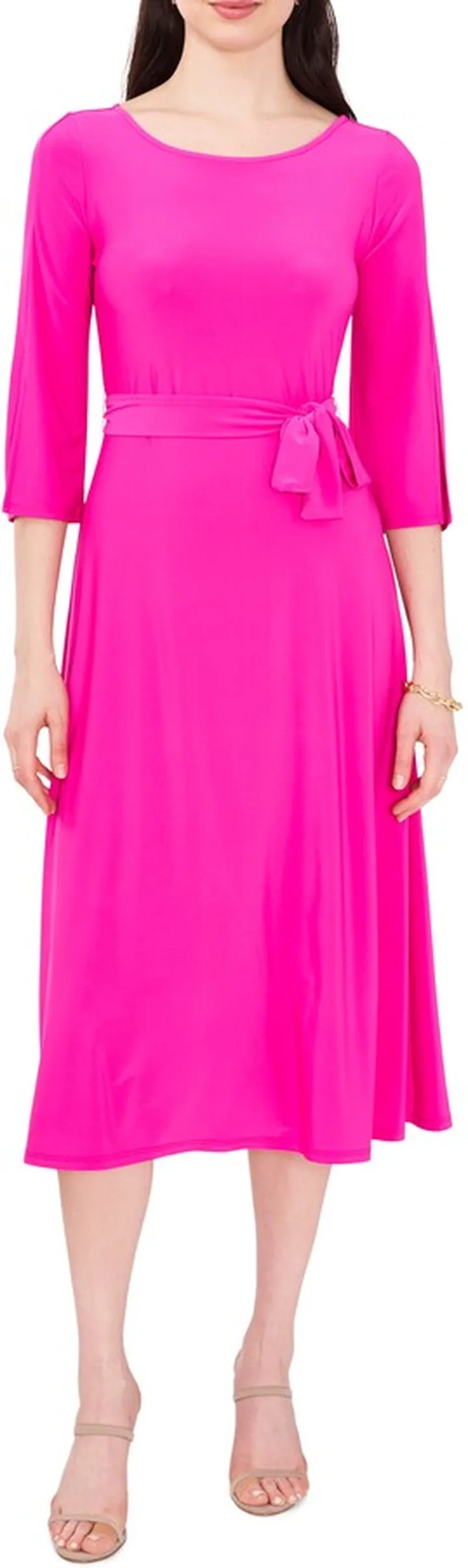 Scoop Neck Midi Dress