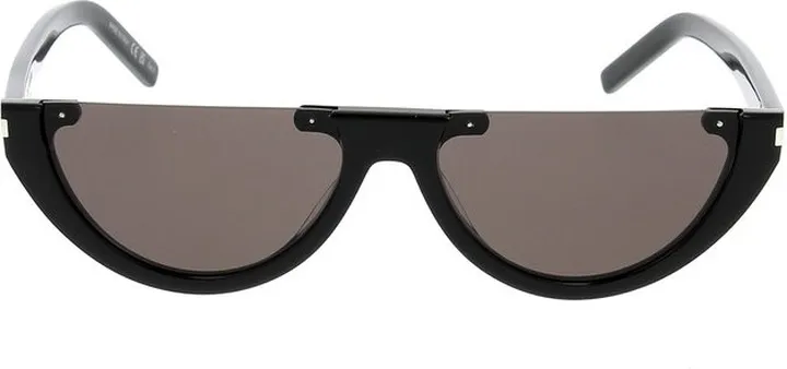 Saint Laurent Eyewear Half-Rim Elongated Cat-Eye Frame Sunglasses
