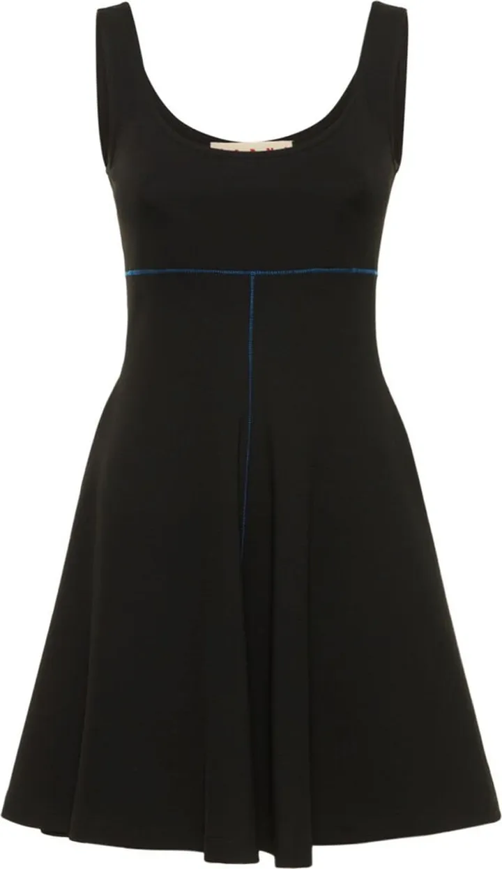Stretch interlock mini dress