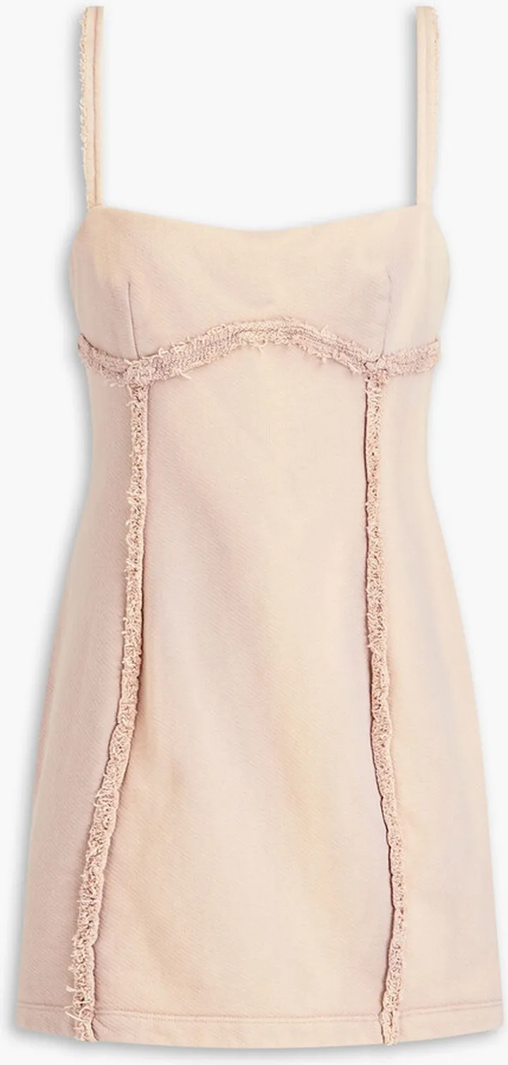 Laundry French cotton-terry mini dress