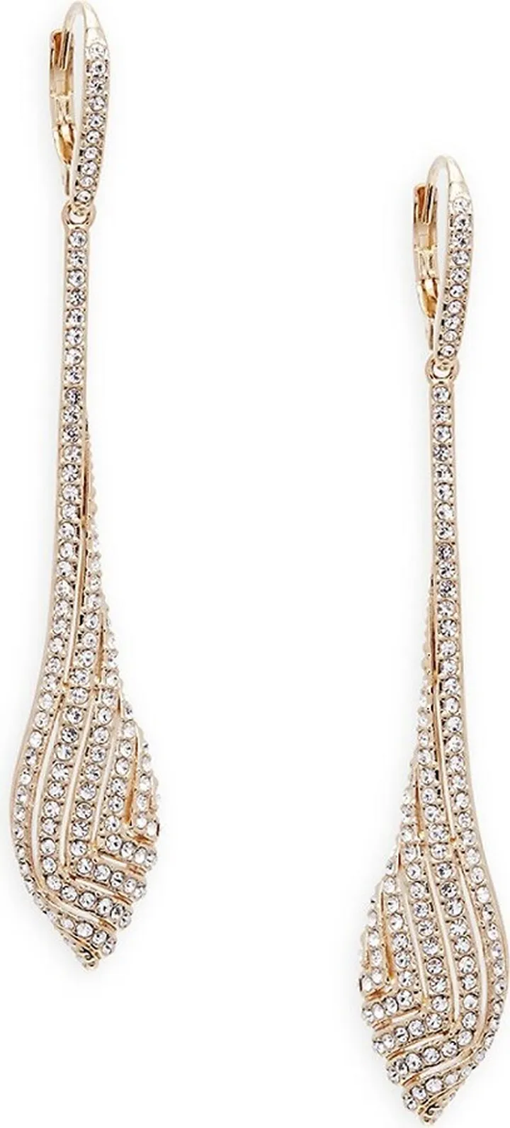 Zen Goldtone & Swarovski Crystal Drop Earrings