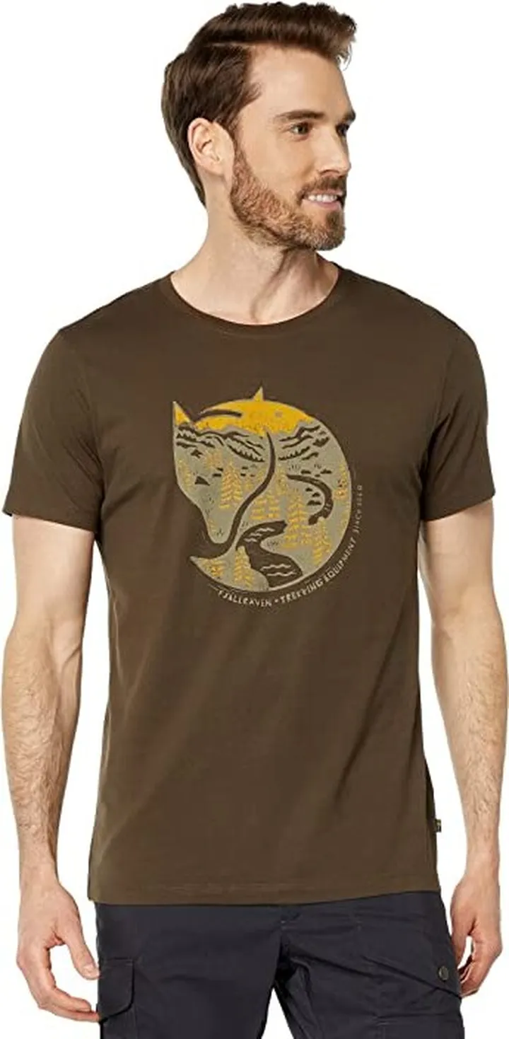 Fjallraven Arctic Fox T-Shirt (Dark Olive) Men's T Shirt