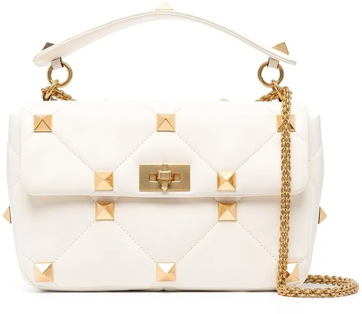VALENTINO GARAVANI- Roman Stud Large Leather Shoulder Bag
