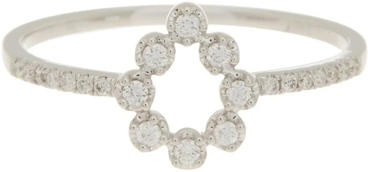 18K White Gold Diamond Pear Shape Ring - 0.13 ctw