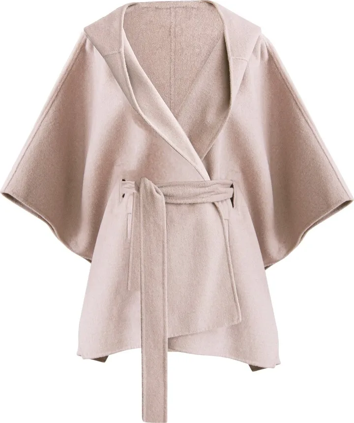 Belle & Bloom - Jackson Landing Wool Blend Cape Coat - Sand
