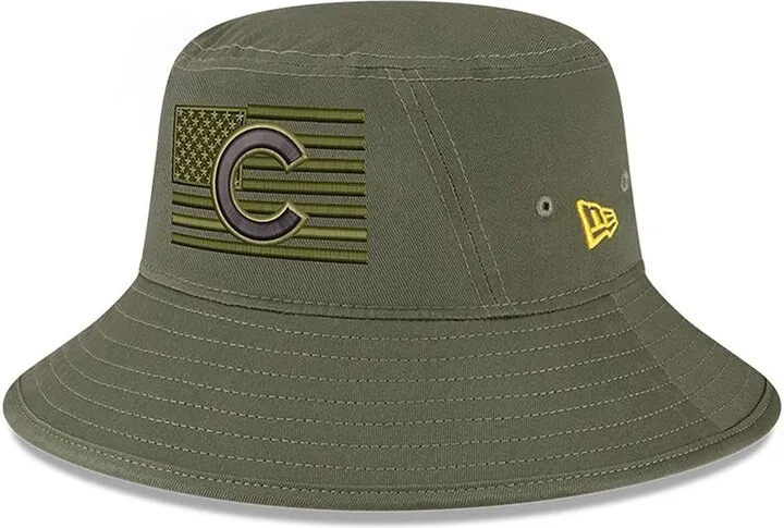 Men's New Era Green Chicago Cubs 2023 Armed Forces Day Bucket Hat