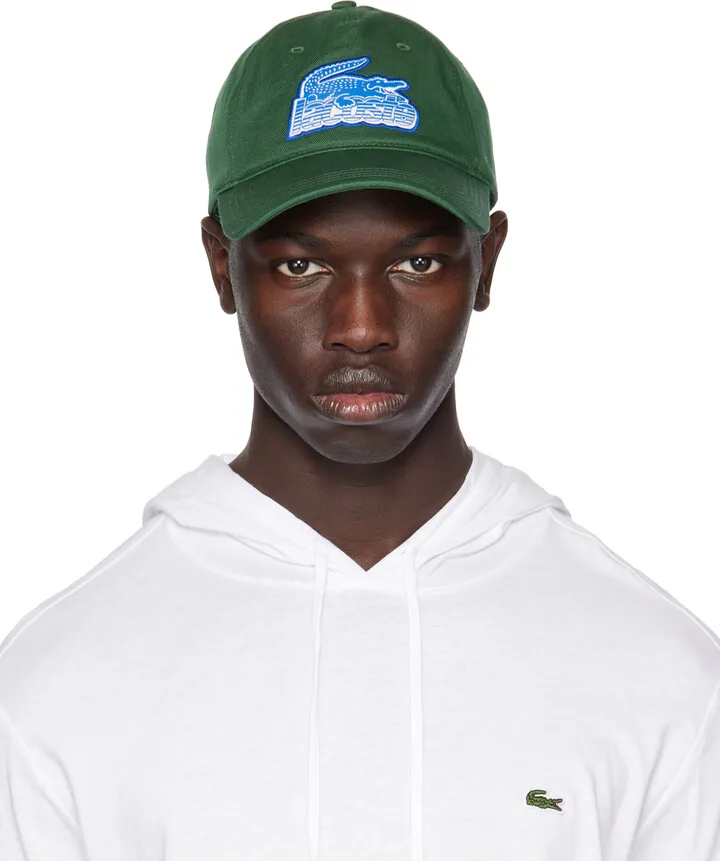 Lacoste Green Crocodile Patch Cap