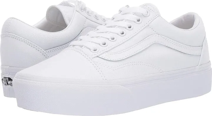 Vans Old Skool Platform (True White) Skate Shoes