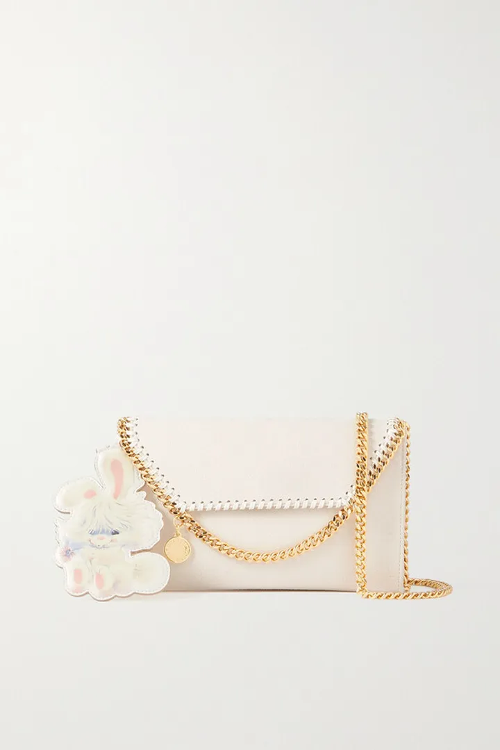 Stella McCartney - Falabella Mini Vegetarian Brushed-leather Shoulder Bag - Pink