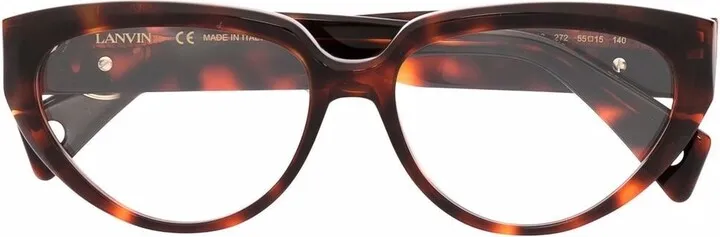 Logo-Plaque Tortoiseshell-Effect Glasses