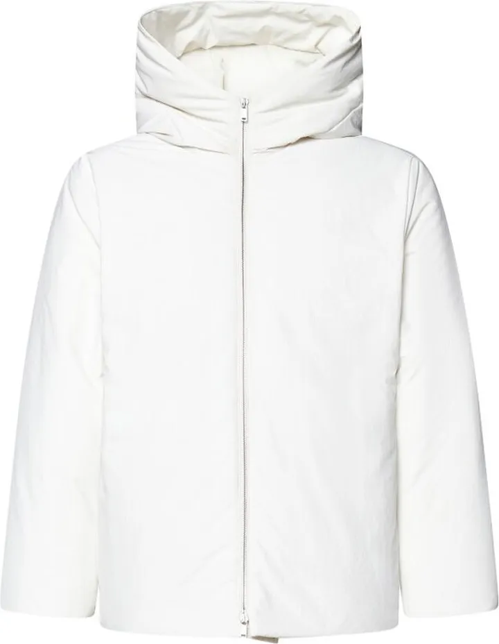 Jil Sander Zip-Up Long-Sleeved Hooded Coat