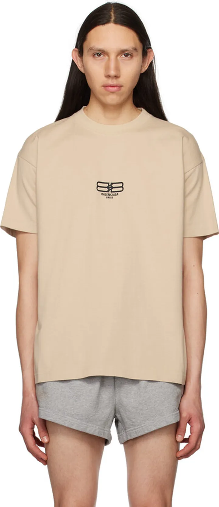 Balenciaga Beige BB Paris Icon T-Shirt