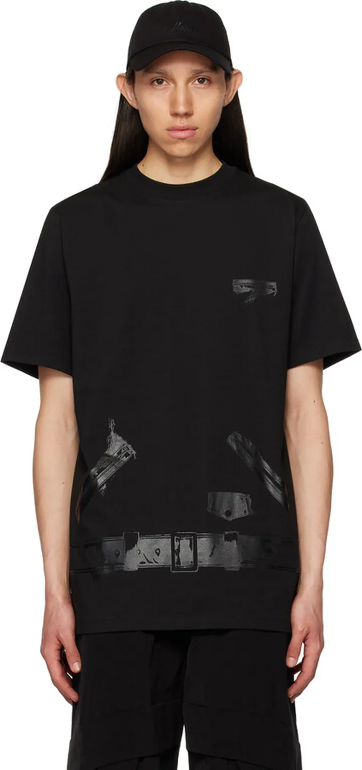 We11done Black Printed T-Shirt