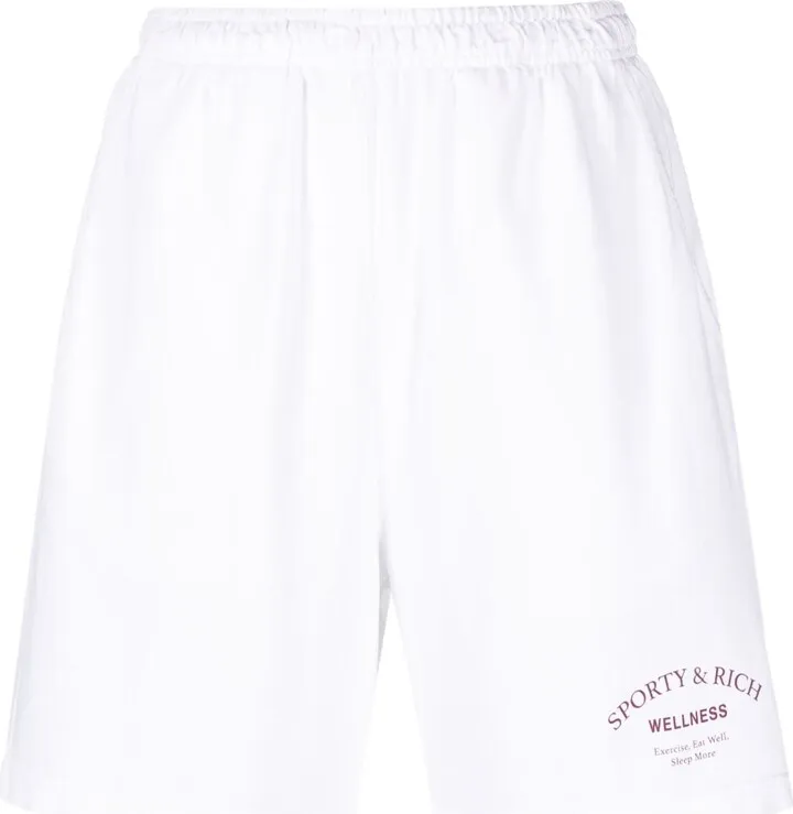 Logo-Print Cotton Shorts