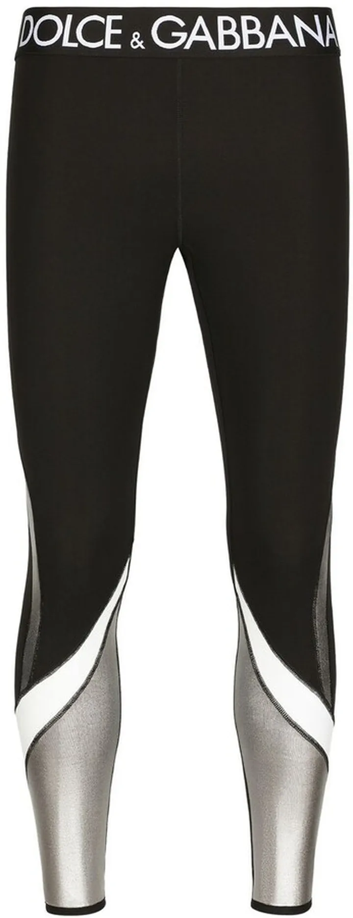 Colour-Block Logo-Waistband Leggings