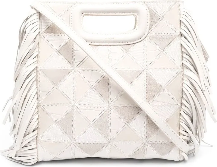 Fringe-Detail Leather Tote Bag