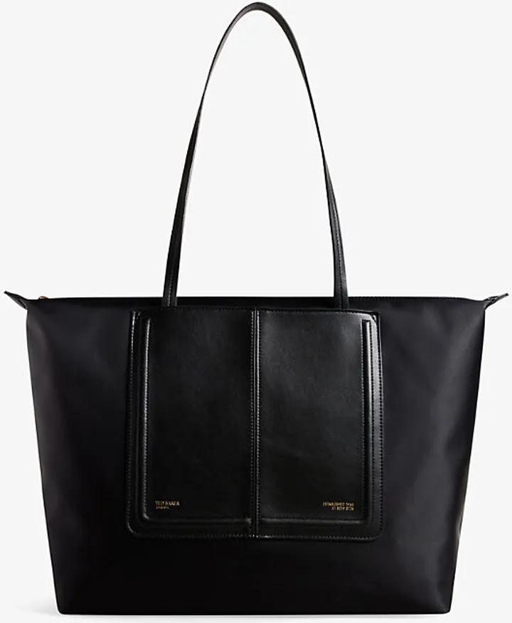 Womens Black Voyaage Woven Tote bag