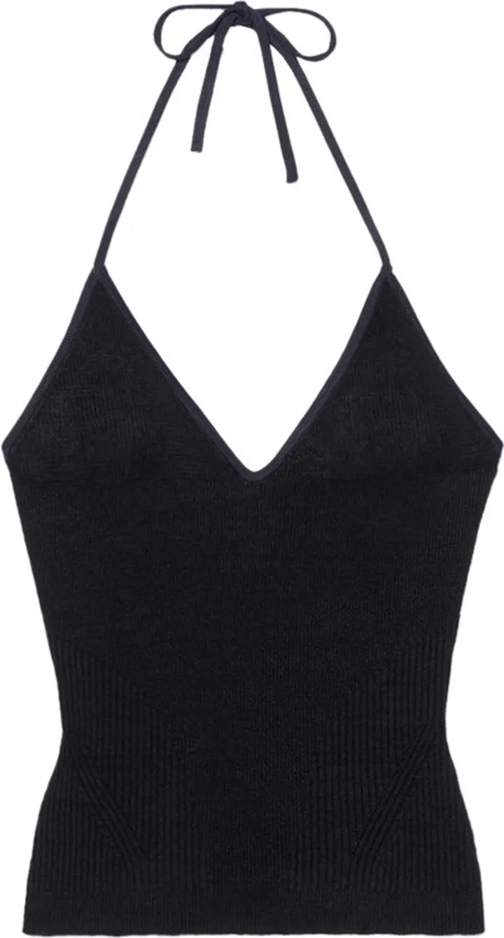 La Maille Marubia Halter Top Black