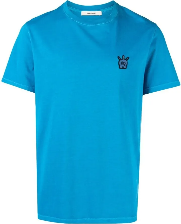 embroidered-motif short-sleeve T-shirt