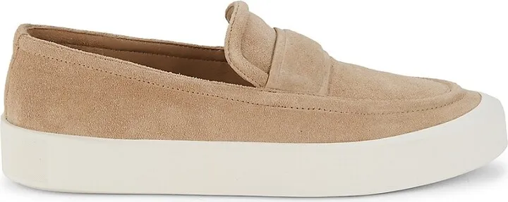 Ghita Suede Platform Penny Loafers