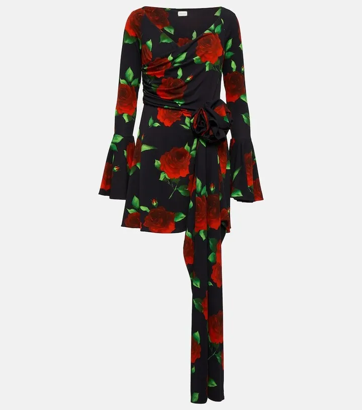 Floral ruched minidress