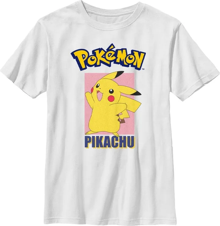 Boy's Pokemon Pikachu Portrait T-Shirt - White - Small