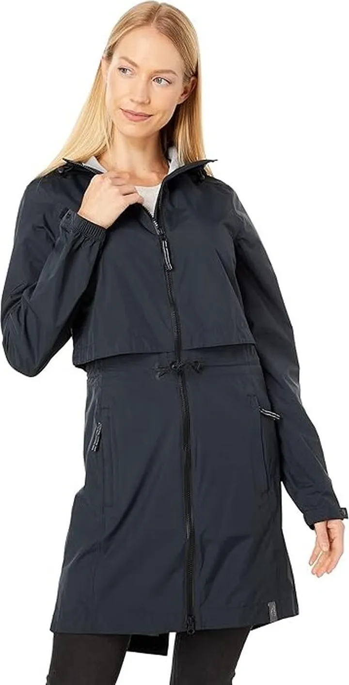 L.L.Bean Meridian Raincoat (Black) Women's Clothing