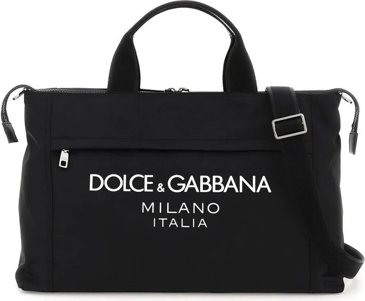 Logo Printed Zipped Travel Bag