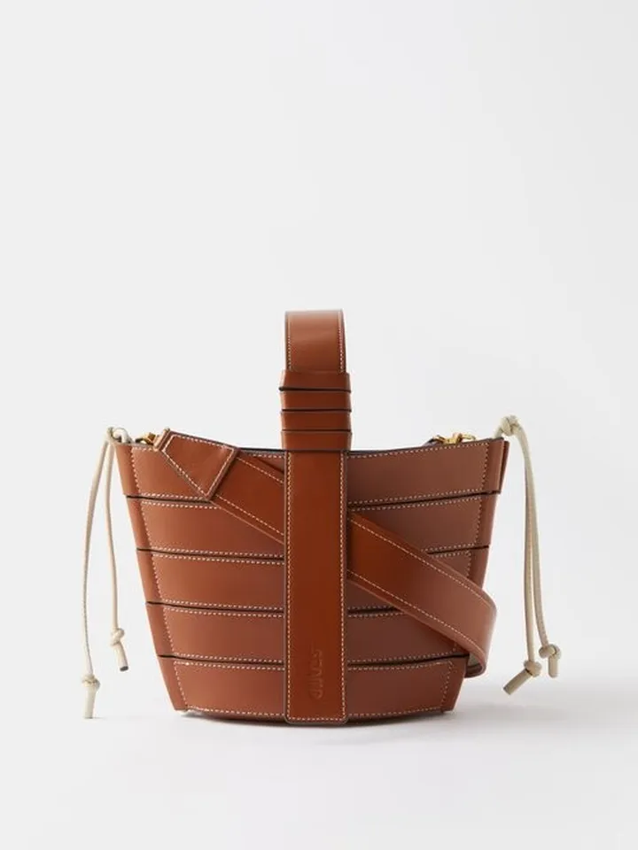 Diamond Mini Leather Tote Bag