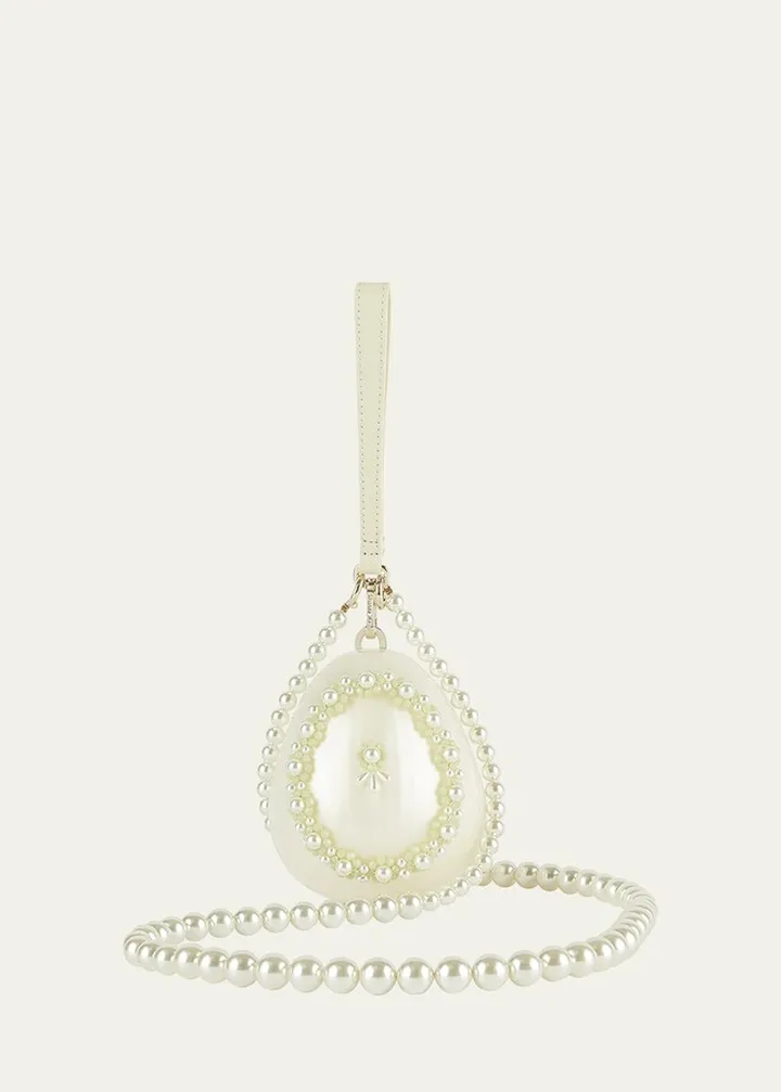 Pearl Egg Acrylic Wristlet Bag