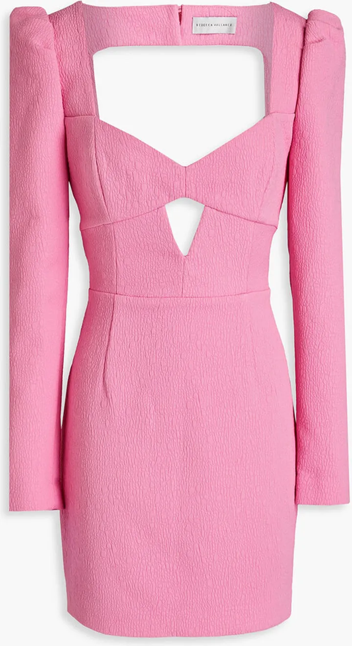 Jaclyn cutout stretch-cloqué midi dress