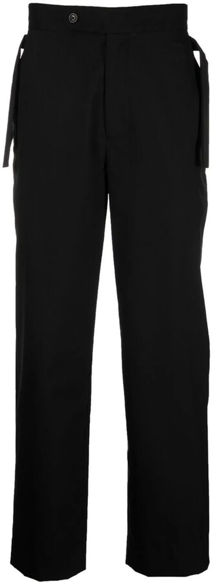 Side-Strap Straight-Leg Trousers