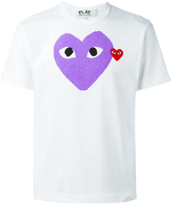 heart print T-shirt