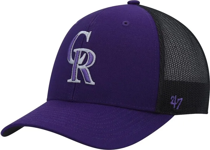 Men's '47 Brand Purple Colorado Rockies Secondary Trucker Snapback Hat